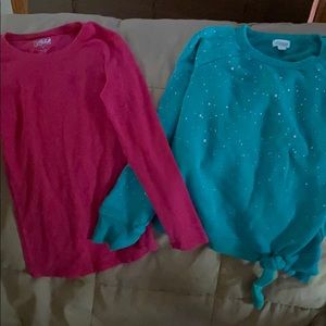 Two long sleeve tops.